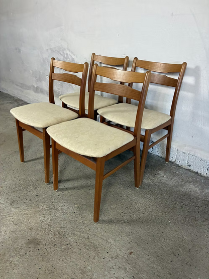 Set 4 Sedie teak design vintage anni 50 | ck2498