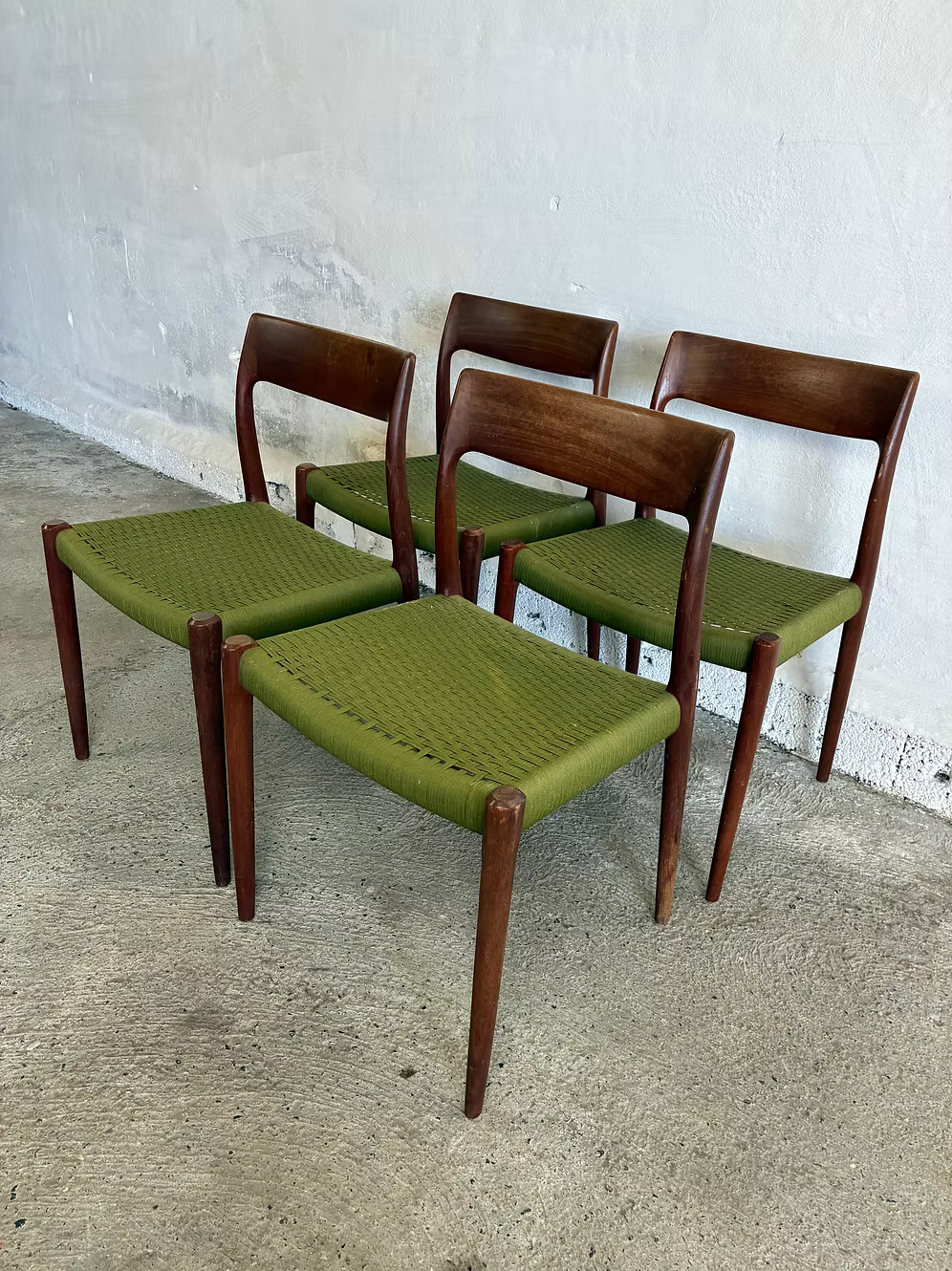 Set 4 Sedie model. 77 NO Møller design danese vintage anni 60 | ck2408