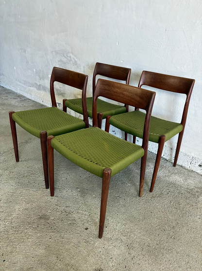 Set 4 Sedie model. 77 NO Møller design danese vintage anni 60 | ck2408