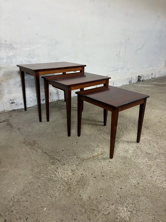 Tavolini tris palissandro design danese vintage anni 50 | ck2444
