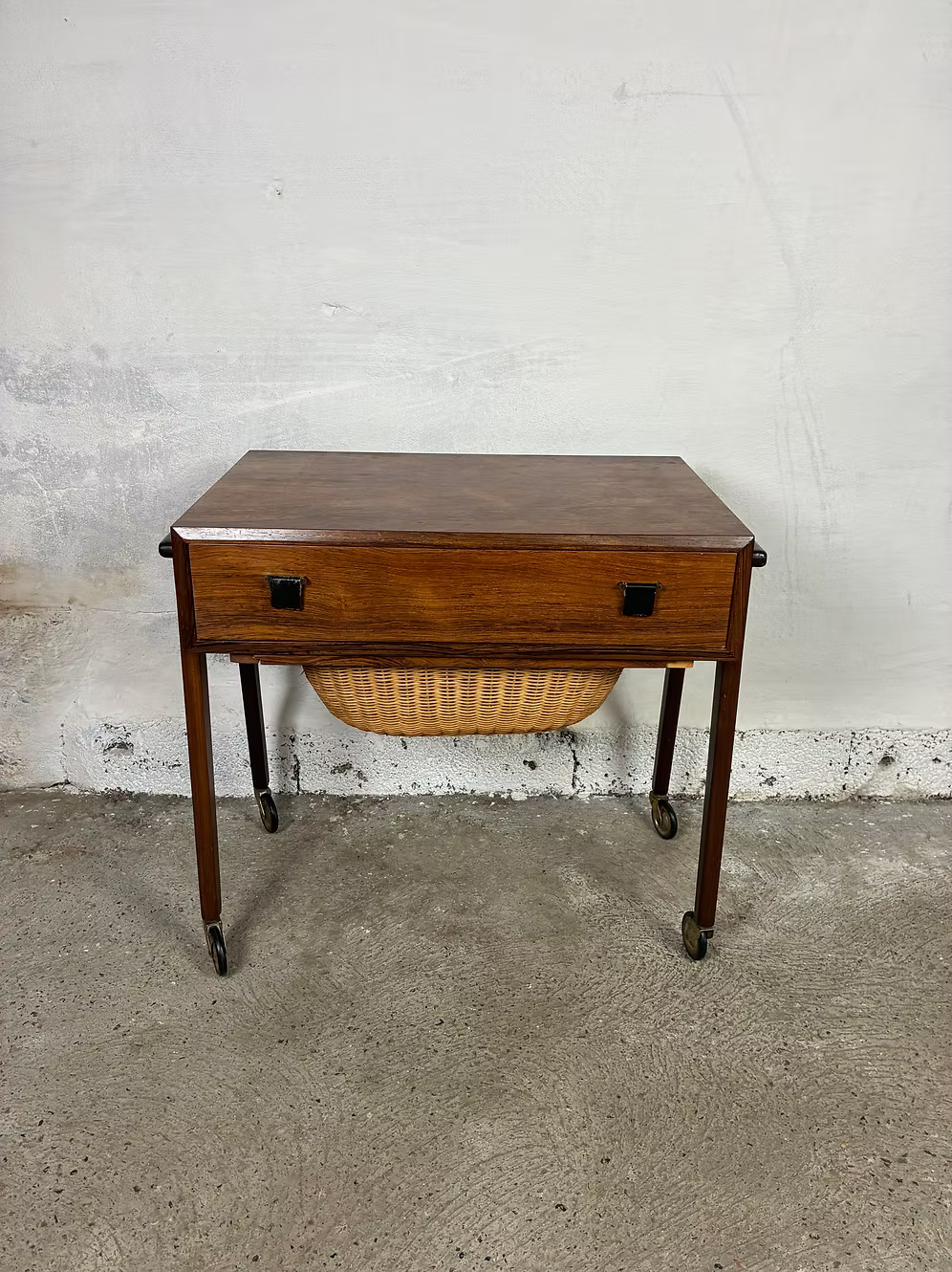 Porta lana palissandro design danese vintage anni 50 | ck2438