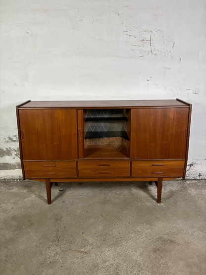 Credenza teak design danese vintage anni 50 [ck2125] | 3 ante 180cm