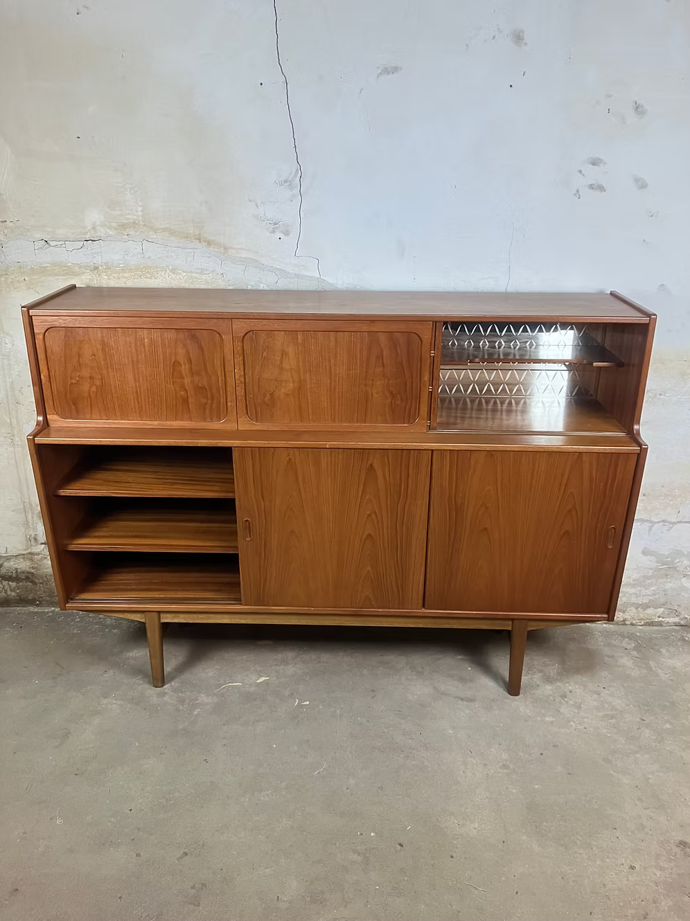 Credenza teak design danese vintage anni 50 [ck1981] misure L.175 H.126 P.46