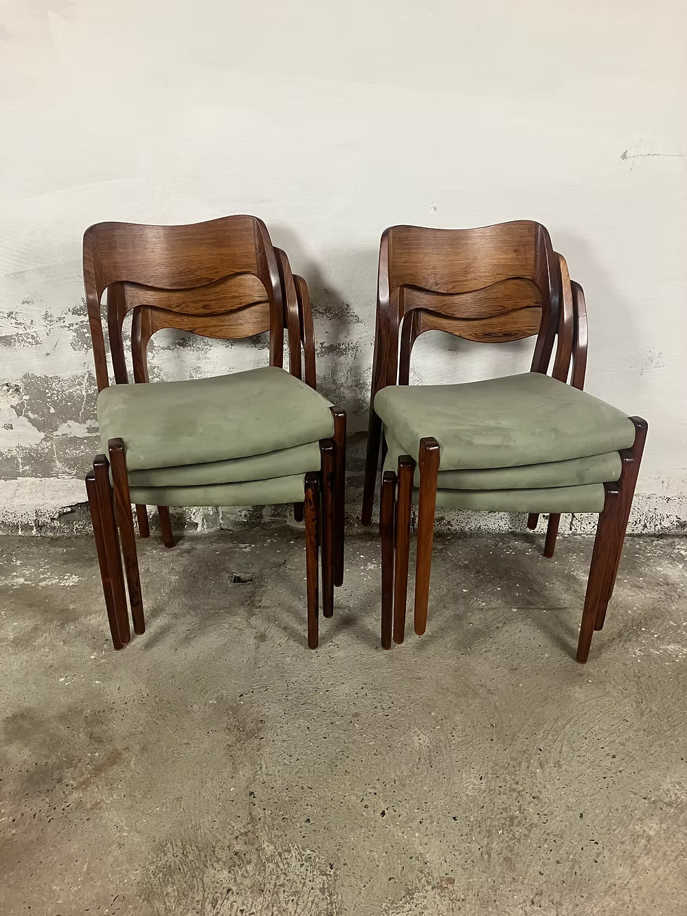 Sedie "Model 71" No Møller design danese vintage anni 60 [ck2006] misure da richiedere