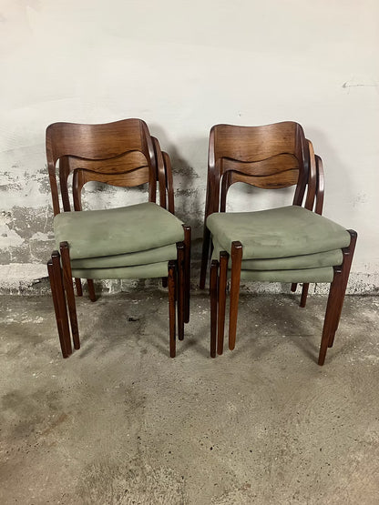 Sedie "Model 71" No Møller design danese vintage anni 60 [ck2006] misure da richiedere