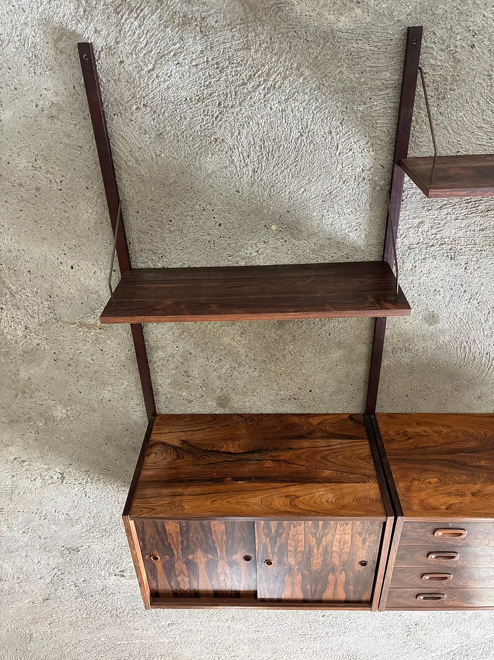 Libreria parete palissandro design danese anni 50 | ck2434