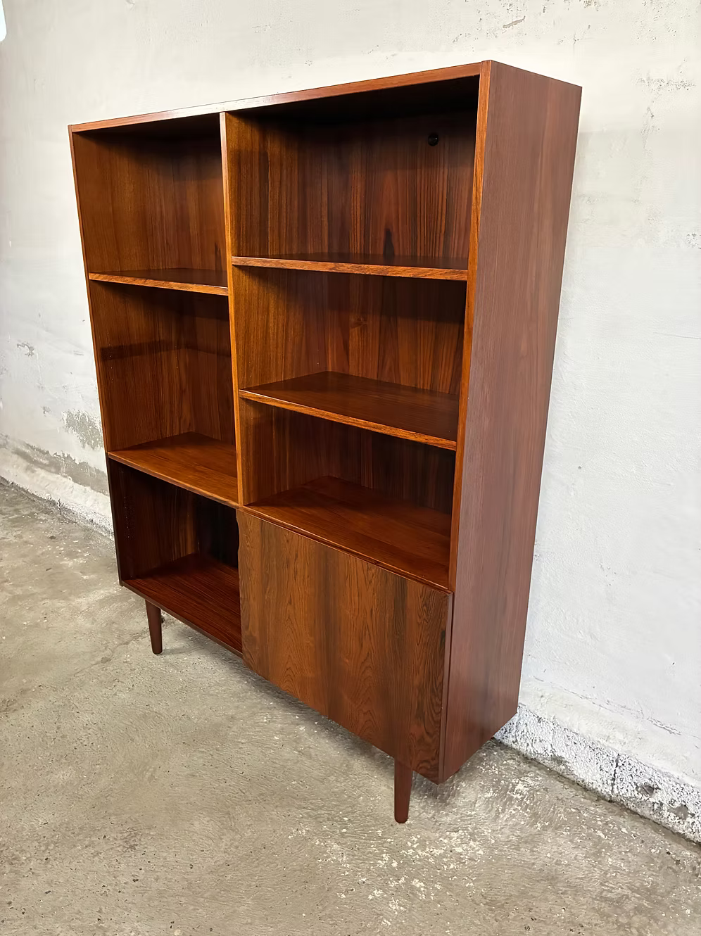 Libreria palissandro design danese anni 50 [ck2083] | misure L.121 H.149 P.29