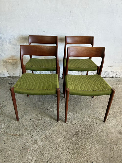 Set 4 Sedie model. 77 NO Møller design danese vintage anni 60 | ck2408