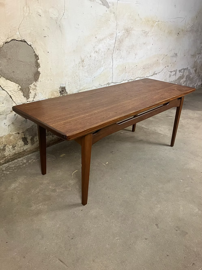 Tavolino con prolunghe vintage design danese anni 50 [ck1987] misure L.140 +15 +15 P.50