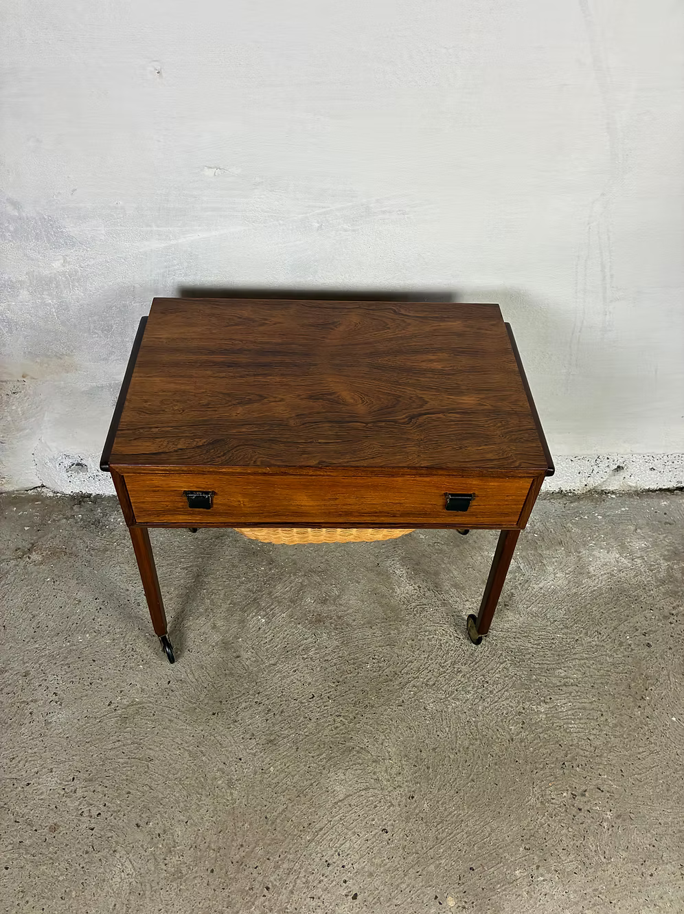 Porta lana palissandro design danese vintage anni 50 | ck2438