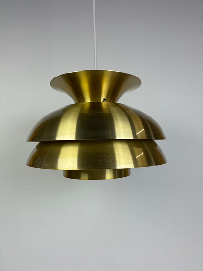 Lampada a sospensione in ottone design danese vintage anni 50 [ck2267] misure Ø30
