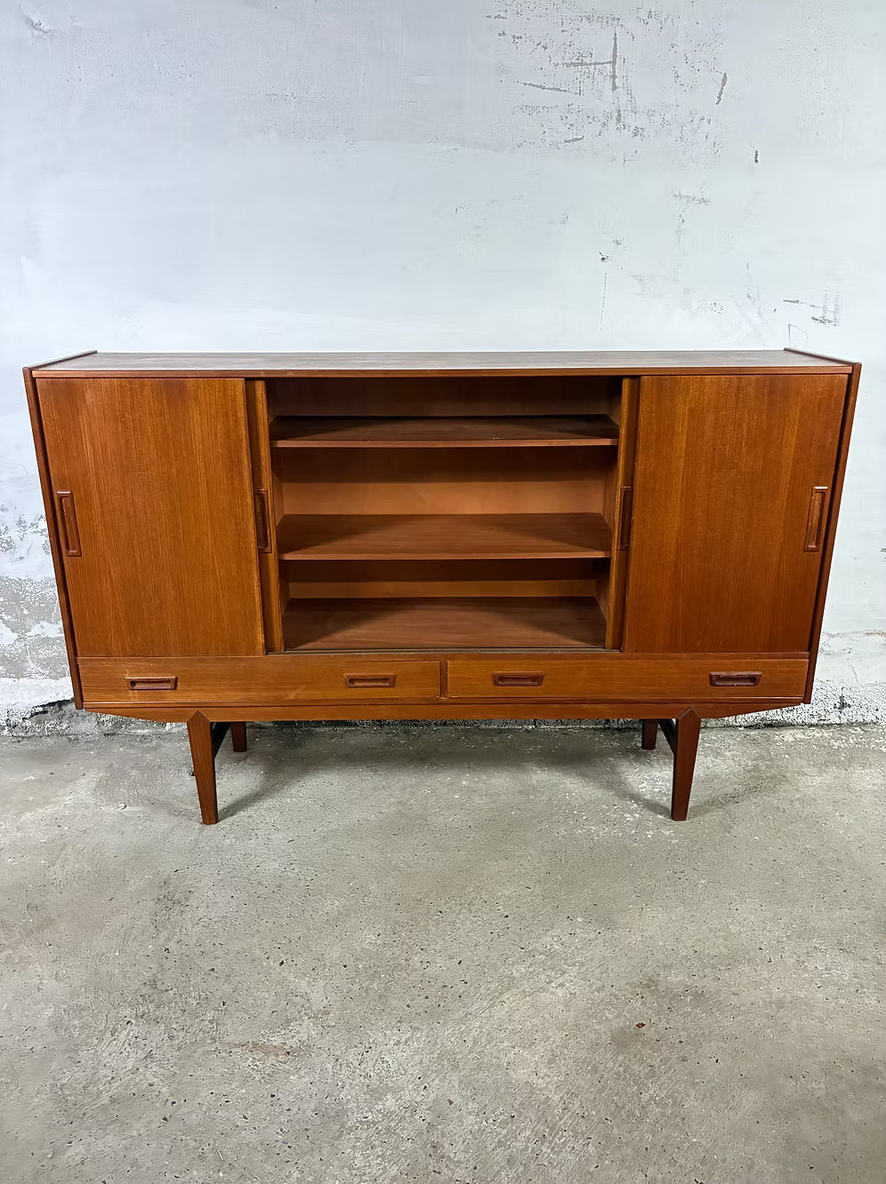 Credenza teak design danese vintage anni 50 [ck2192] | misure L.179 H.114 P.41