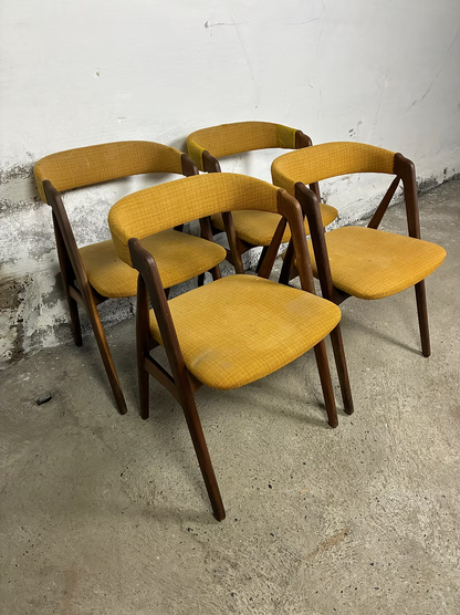 Set di 4 sedie teak TH Harlev design danese vintage anni 60 [ck2276]