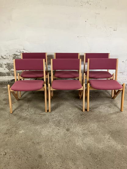 Set 6 Sedie Okamura & Marquardsen design danese vintage anni 60 [ck2001] misure da richiedere