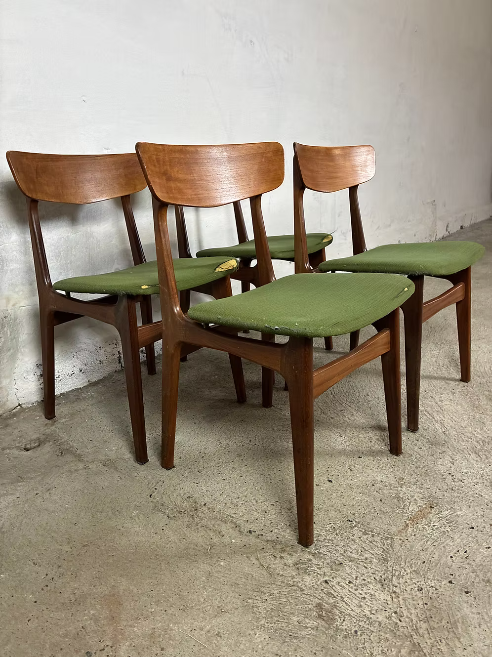 Set 4 Sedie teak design Schønning & Elgaard vintage anni 50 | ck2543