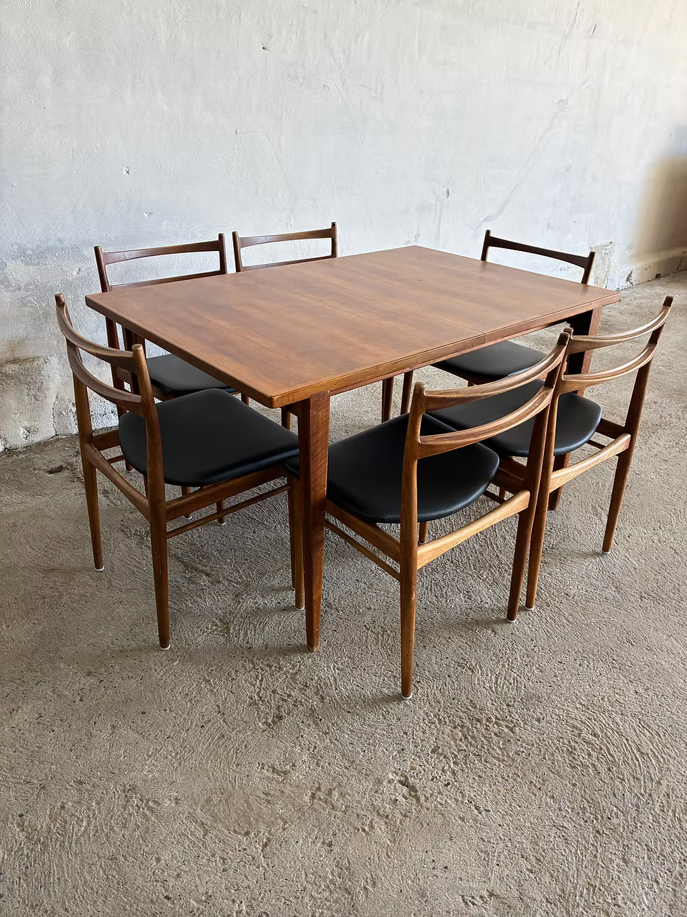 Tavolo Henry Rosengreen + set 6 sedie design danese vintage anni 50 | ck2379