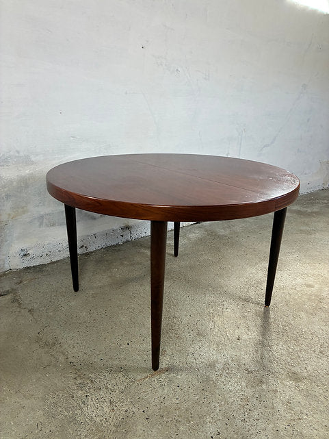 Tavolo tondo Kai Kristiansen palissandro design danese vintage 1960 | ck2545