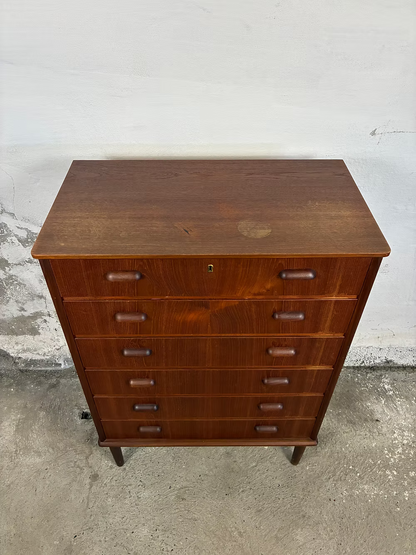 Cassettiera 6 cassetti danese anni 50 [ck2117] | teak 105cm