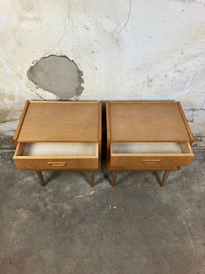 Comodini coppia design danese vintage anni 50 [ck1701] misure L.48 H.33 P.55