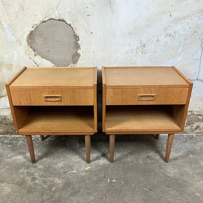Comodini coppia design danese vintage anni 50 [ck1701] misure L.48 H.33 P.55