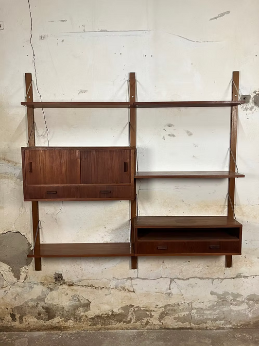 Libreria parete design danese anni 50 [ck1916] misure L.155 H.150