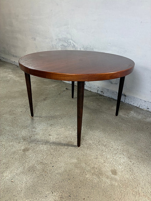 Tavolo tondo Kai Kristiansen palissandro design danese vintage 1960 | ck2545