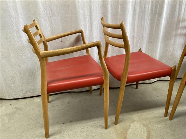 Sedie N.O. Moller design danese vintage anni 50 [j41755]