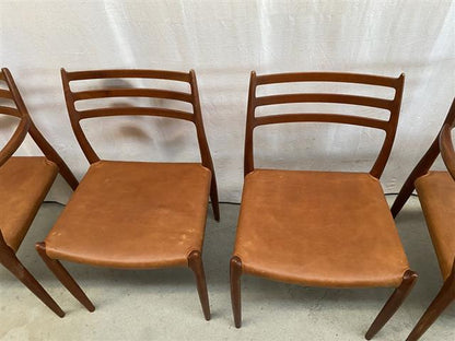 Sedie N.O. Møller vintage design danese anni 60 [j42636] misure da richiedere