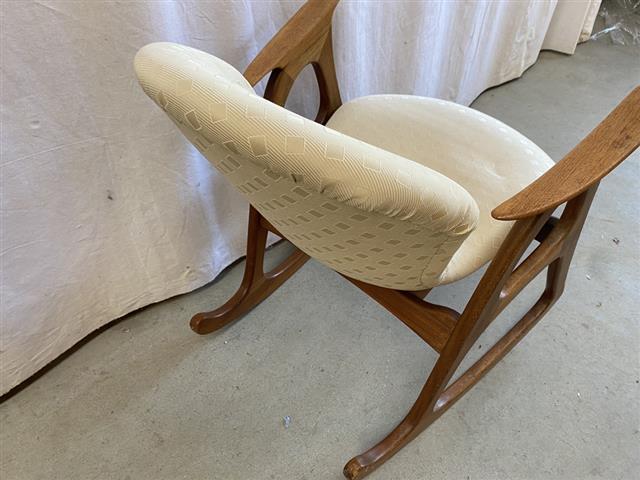 Sedia a dondolo Aage Christiansen vintage design danese anni 50 [j41994] misure L.65 H.75 P.60