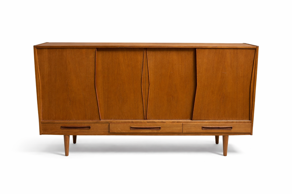 Credenza mobile bar in teak 183cm design danese vintage anni 60 | fz9903