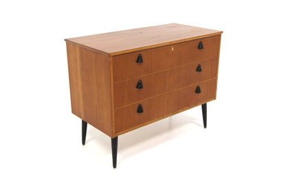 Cassettiera 3 cassetti design svedese vintage anni 50 teak 90cm