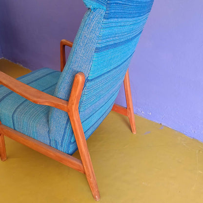 Poltrona design svedese vintage anni 50 [79sw20630] misure L.67 H.105/39 P.82