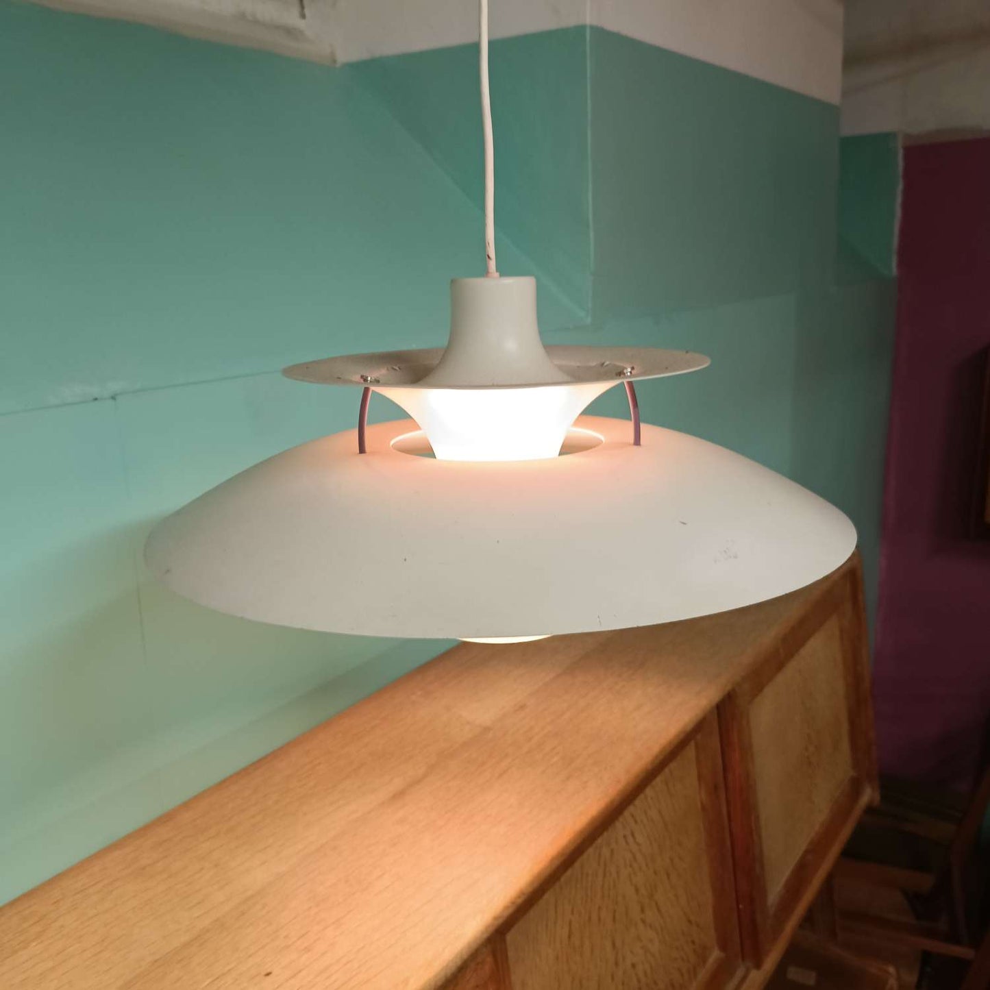 Lampada PH5 Poul Henningsen Louis Poulsen Anni '50 Bianca