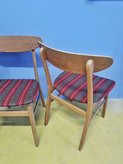 Sedie Farstrup n.210 design danese vintage anni 50 [89j43666-tre] misure L.45 H.77/46 P.40
