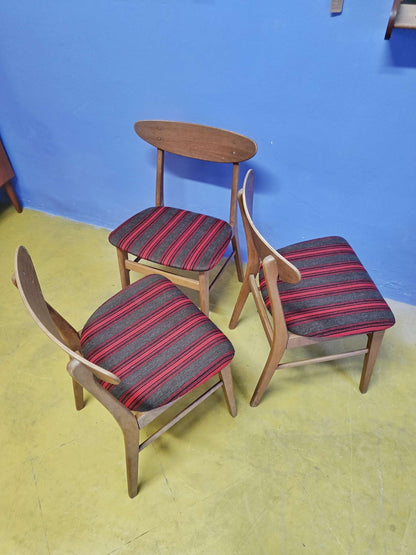 Sedie Farstrup n.210 design danese vintage anni 50 [89j43666-tre] misure L.45 H.77/46 P.40