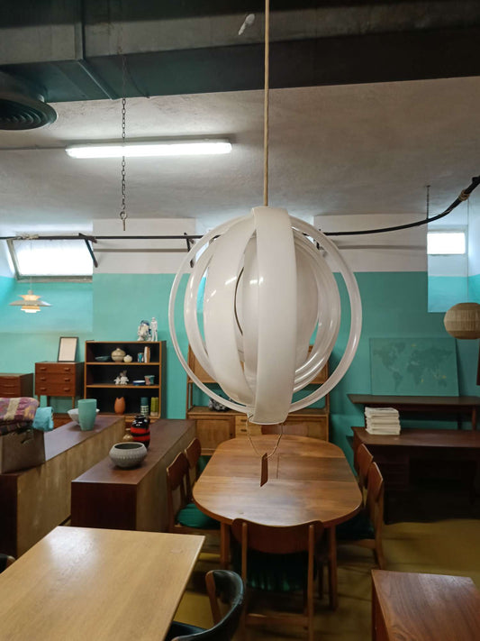 Lampadario a sospensione "Moon" Verner Panton design danese originale anni 60 [moon] misure: Ø.34 H.34