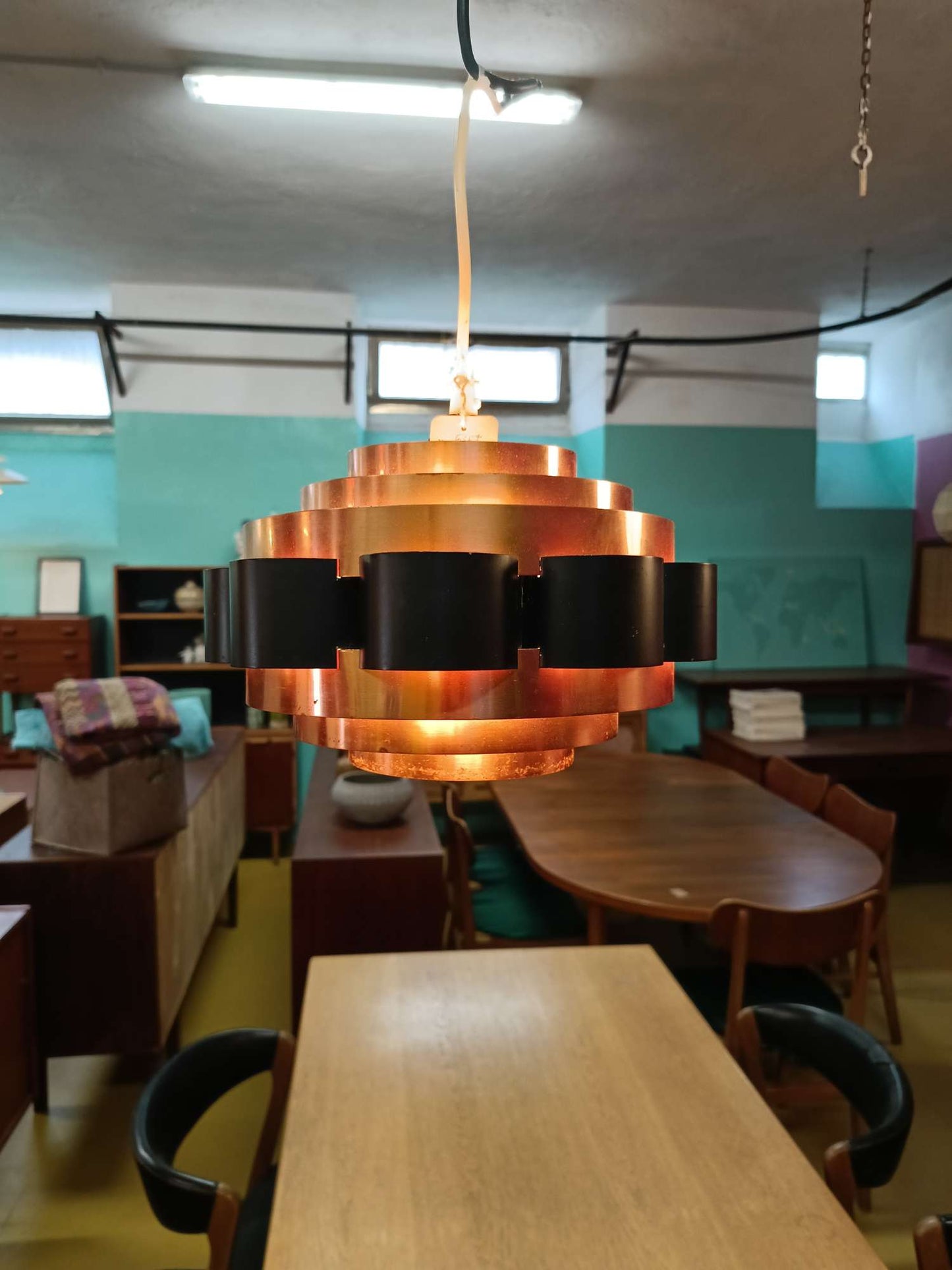 Lampadario a sospensione Verner Schou design danese vintage anni 50 [63rt-lamp1] misure D.27 H.17