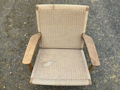 Poltroncina "Ch25" Hans j Wegner design danese vintage anni 60 [atk196] misure da richiedere