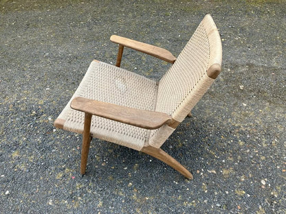 Poltroncina "Ch25" Hans j Wegner design danese vintage anni 60 [atk196] misure da richiedere