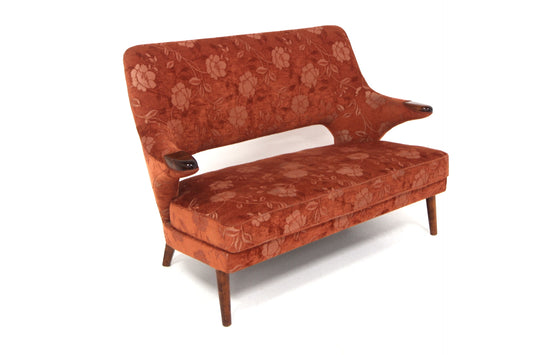 Divano design danese vintage anni 50 [sw27234] misure L.132 H.89 P.74