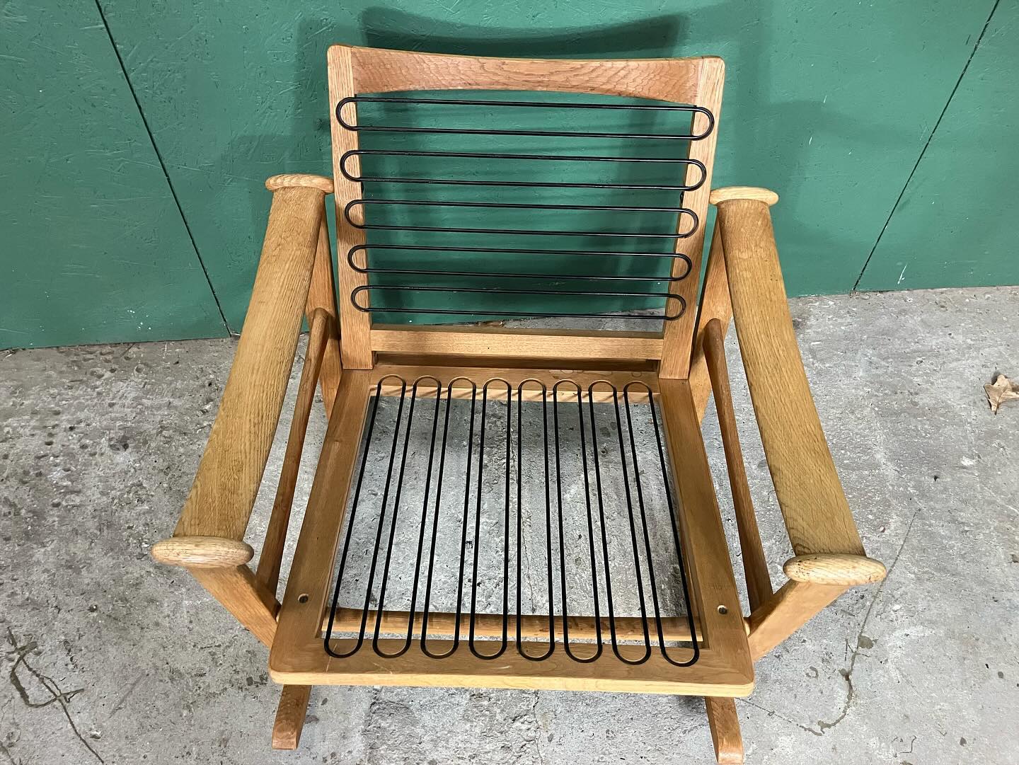 Sedia a dondolo vintage design danese anni 50 [atk115] misure da richiedere
