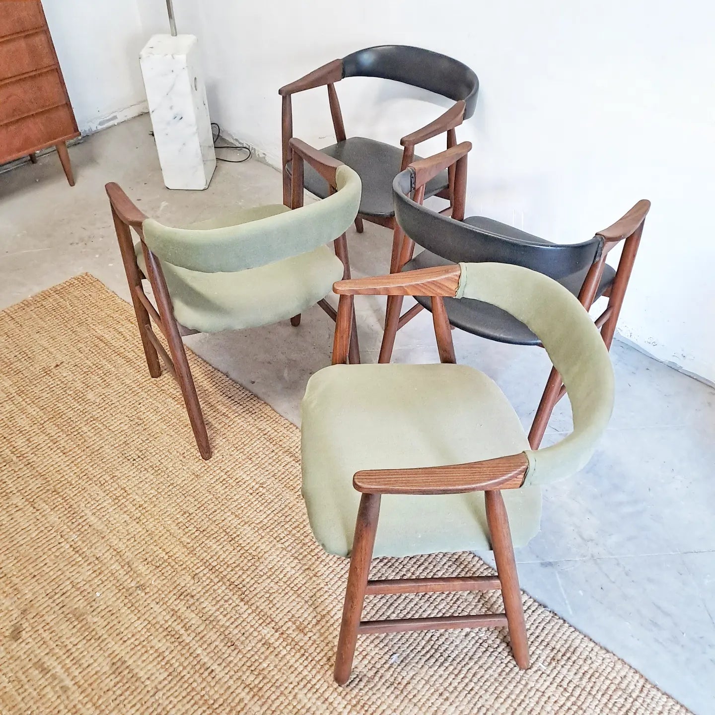 Sedie Thomas Harlev n.213 design danese originale vintage anni 50 [58j-61j-37845+38174]