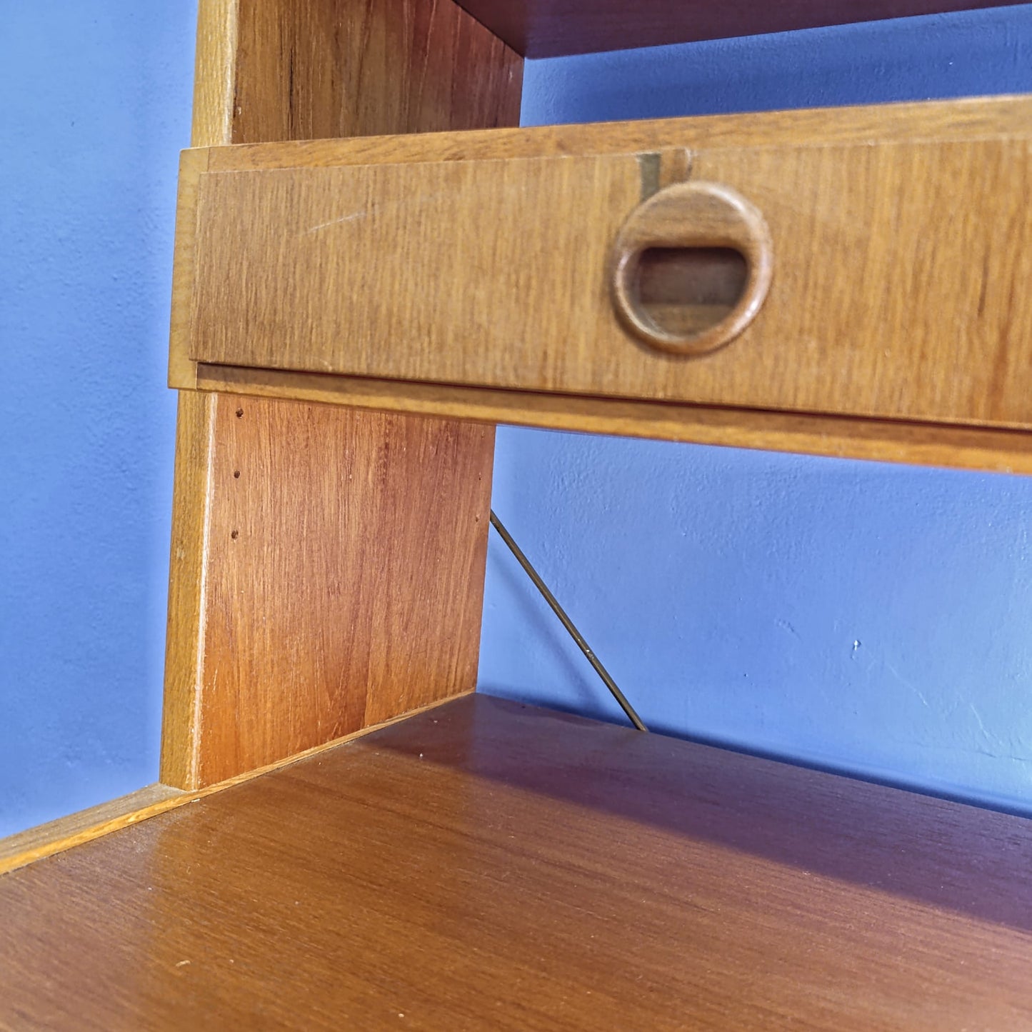Libreria scrittoio design svedese vintage anni 60 [83sw24614] misure L.120 H.163,5 P.28