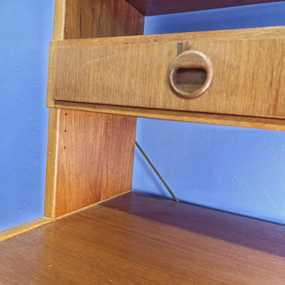 Libreria scrittoio design svedese vintage anni 60 [83sw24614] misure L.120 H.163,5 P.28
