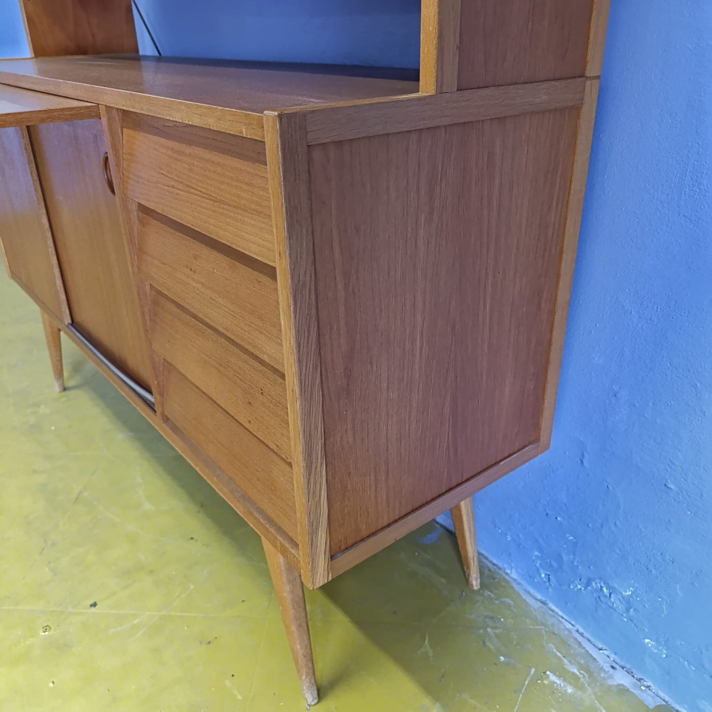 Libreria scrittoio design svedese vintage anni 60 [83sw24614] misure L.120 H.163,5 P.28