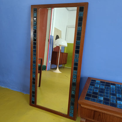 Tavolino + specchio design danese vintage anni 60 [lp2] misure L.91,5 H.41,5 P.42