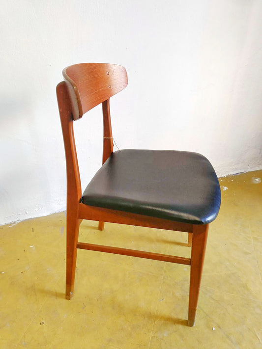 Sedia design danese originale vintage anni 50 [73j40924-6] misure H.79/47 L.46 P.47