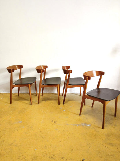 Sedie design danese originale vintage anni 60 [91vnt-curve] misure L.50 H.73/44 P.48