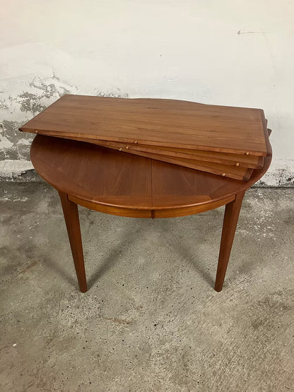 Tavolo rotondo design danese vintage anni 60 [ck2004] misure L.113 +3x50