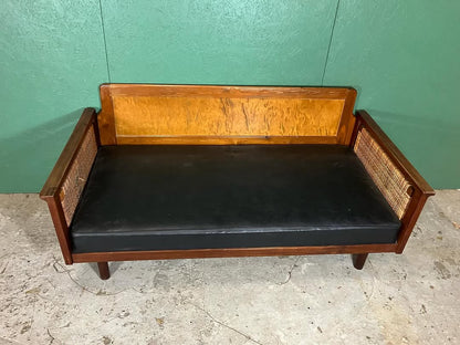 Divano nero design danese vintage anni 60 [atk127]